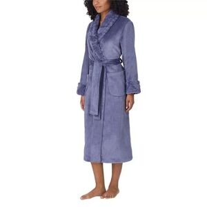 NWT Carole Hochman Purple Plush Wrap Robe Soft! Sz S